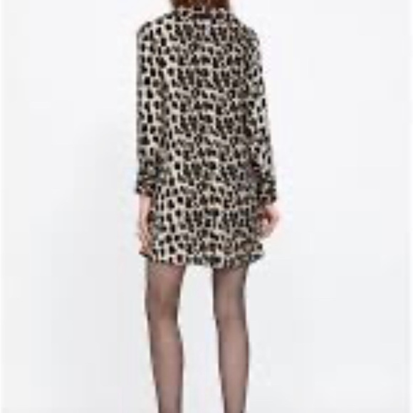 ZARA LEOPARD DRESS SIZE SM ADORABLE GREAT USED CONDITION - Picture 4 of 10